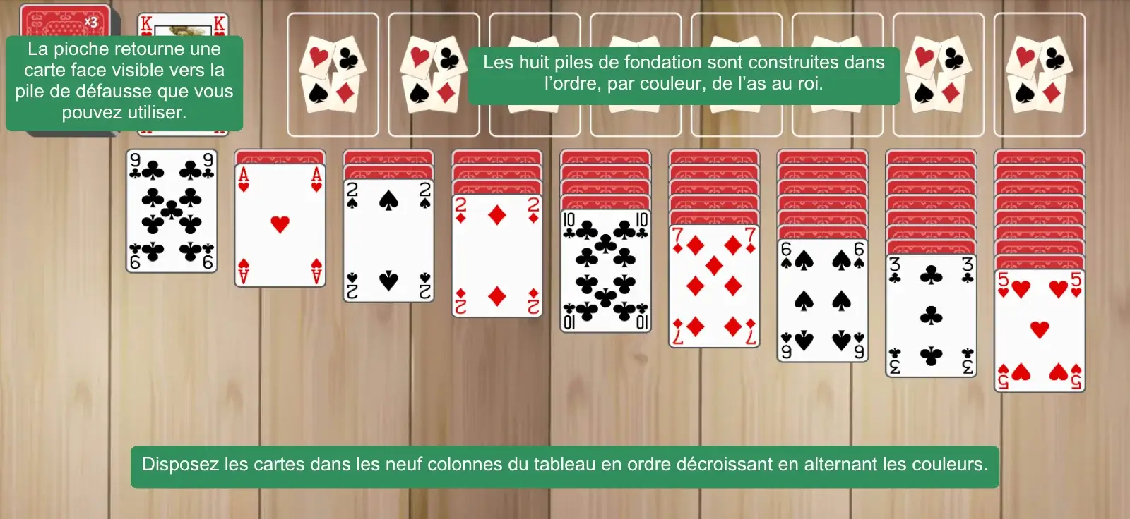 Configuration de Harpe Solitaire