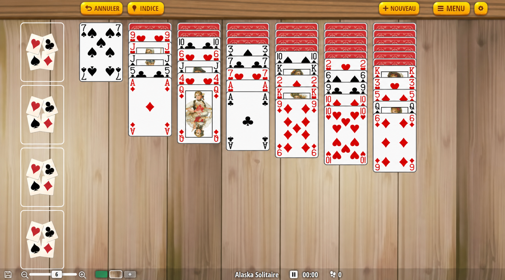 disposition du tableau de l'Alaska Solitaire