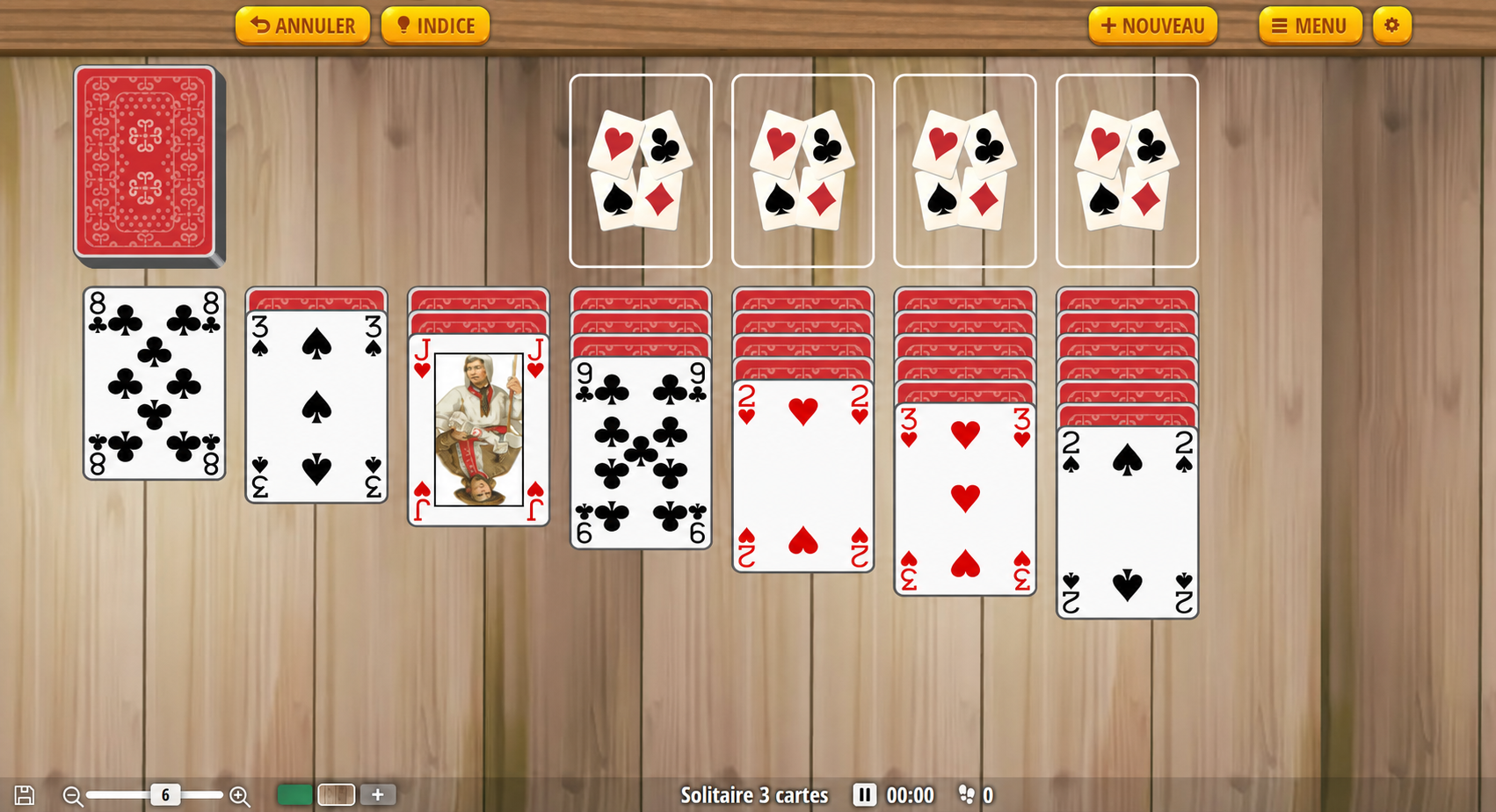 disposition du tableau du Solitaire turn 3