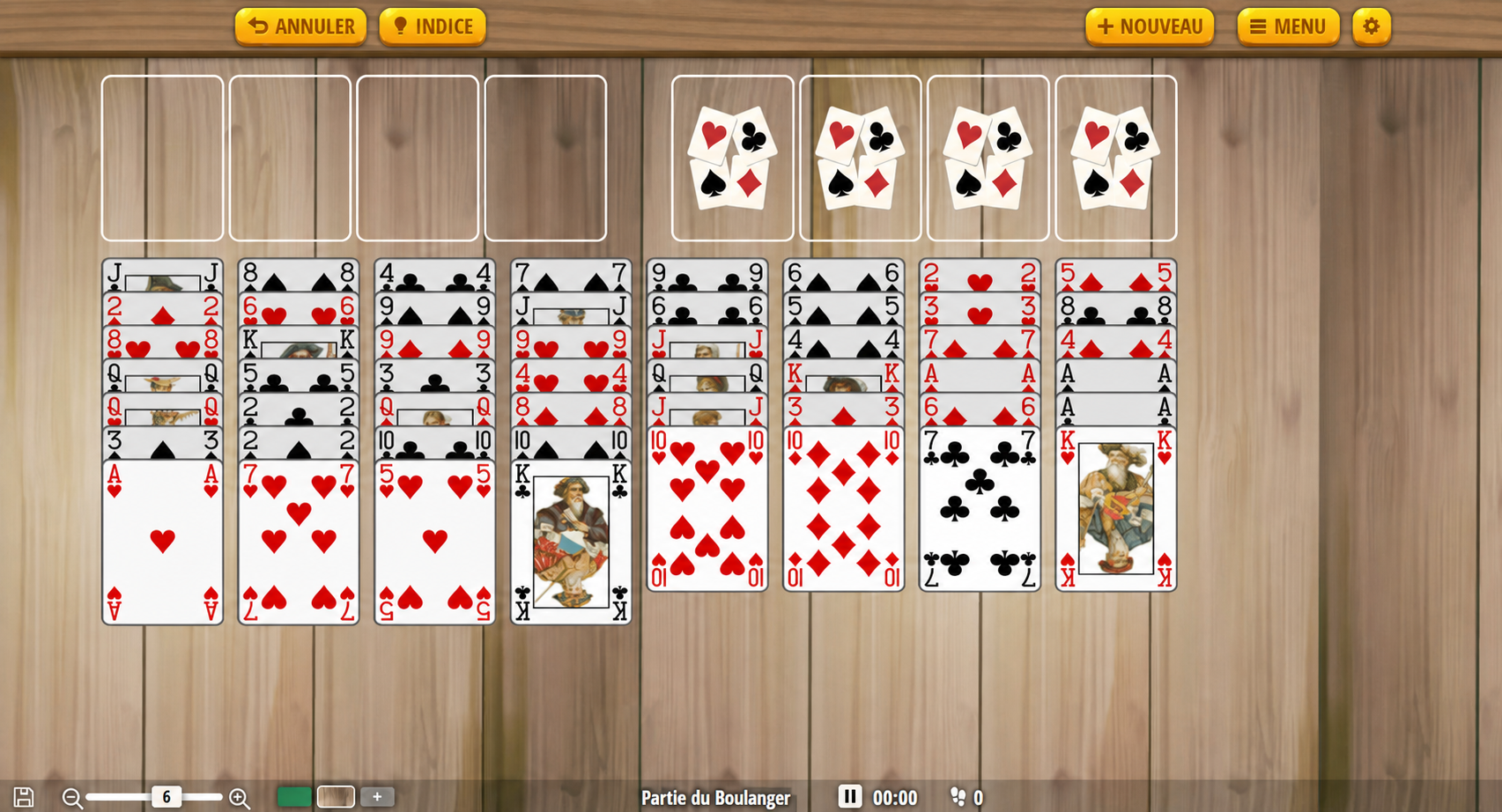 disposition du tableau du Baker’s Game