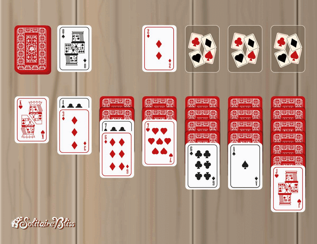 déplacer les cartes des colonnes contenant beaucoup de cartes face cachée