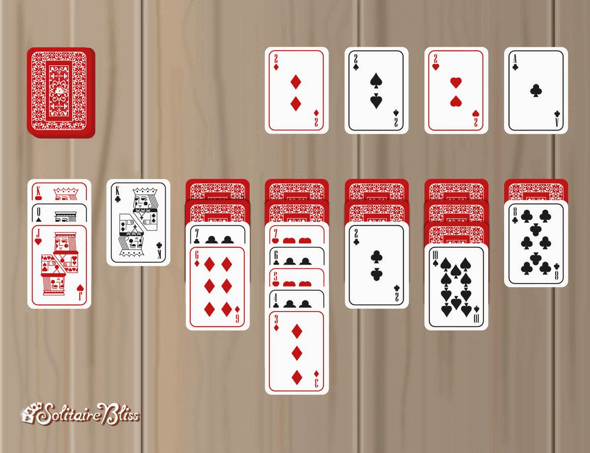 faire attention aux couleurs des cartes lors de l'empilement